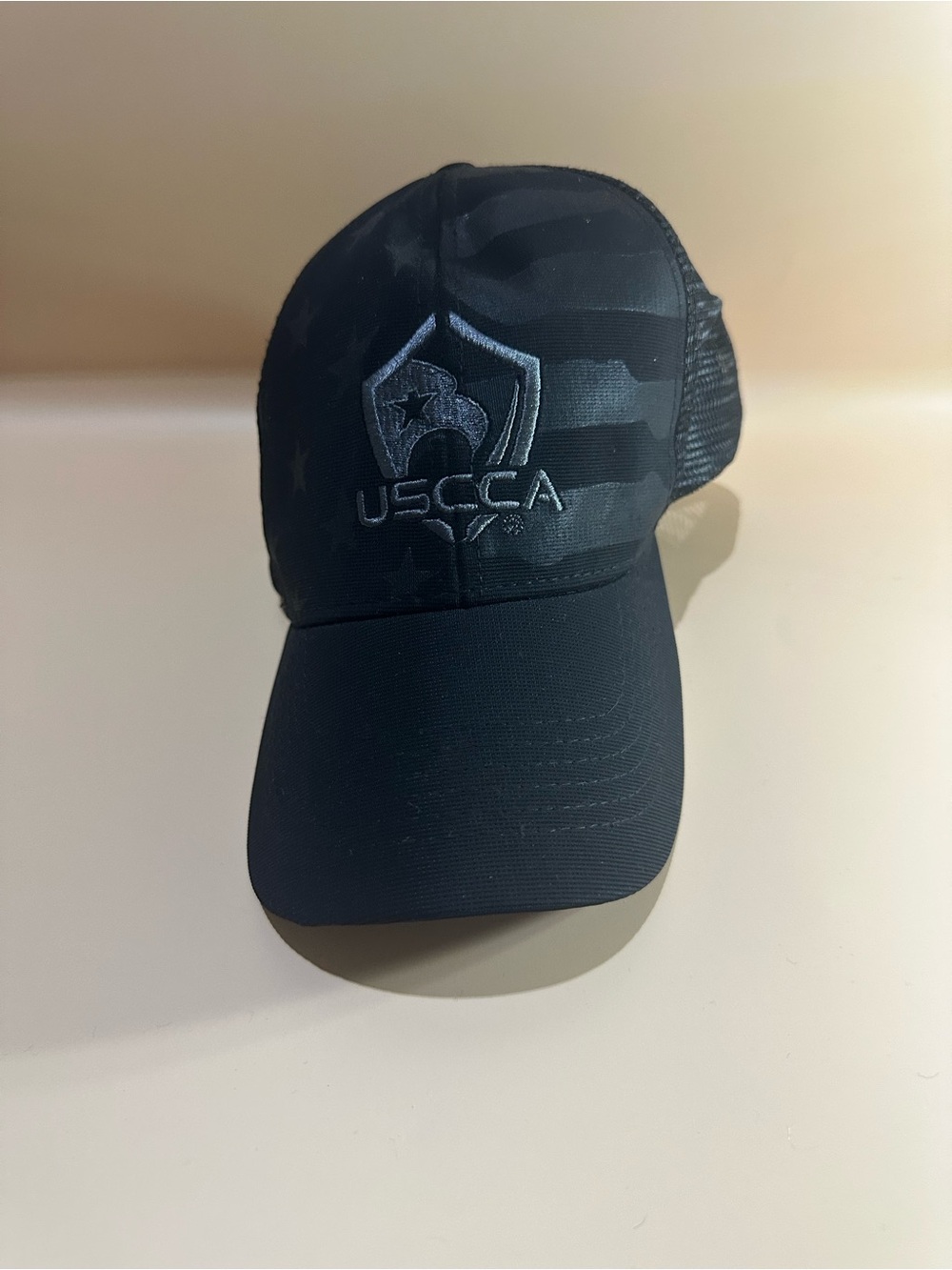 USCCA Member Trucker Hat Black Tactical Mesh Snapback Cap Flag CCW Eagle PewPew